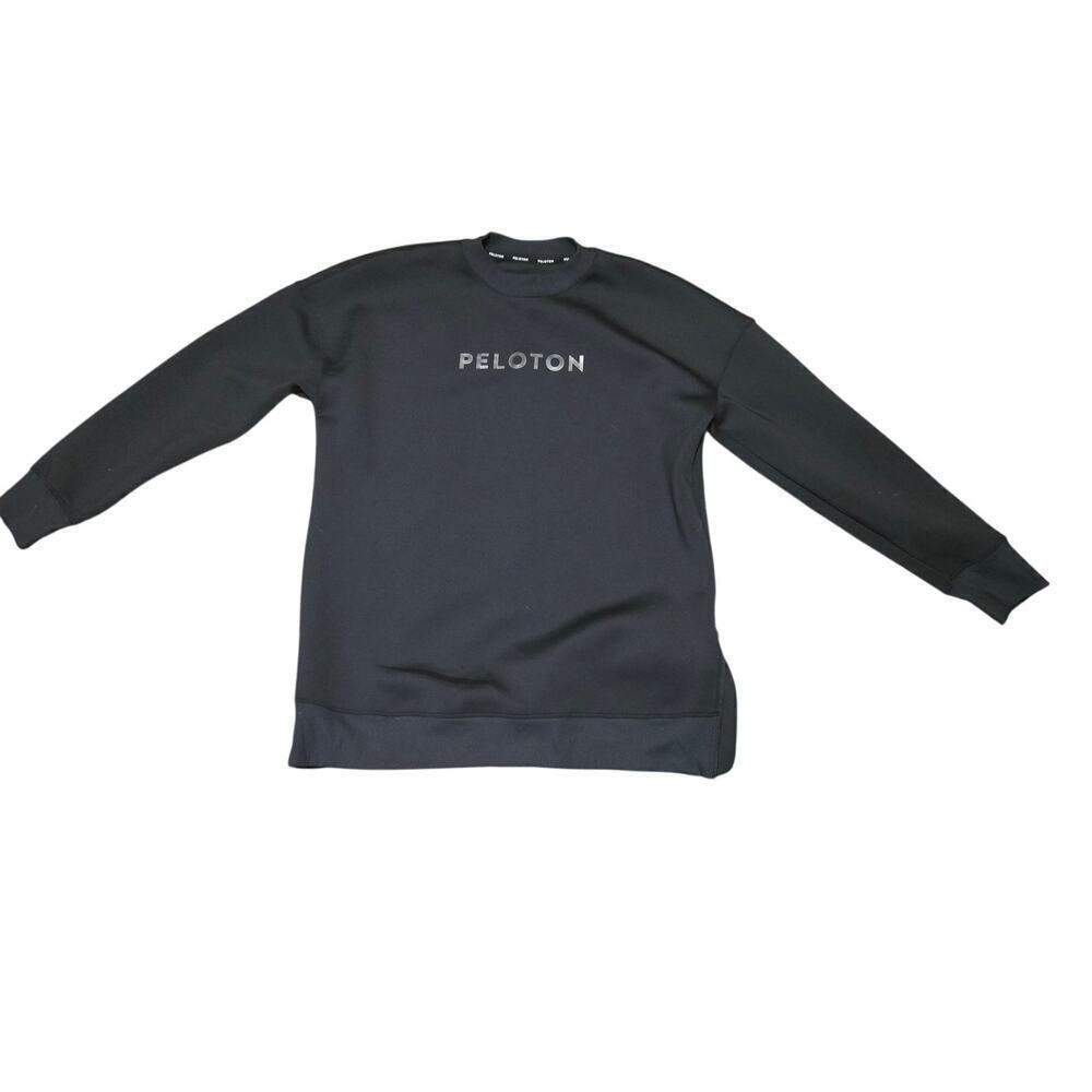 Peloton Black Crewneck Sweatshirt Pullover Long Sleeve Athleisure Unisex Size L